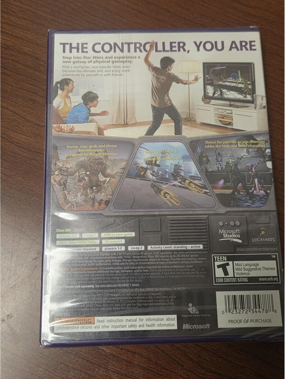 Kinect Star Wars Microsoft Xbox 360 Game CIB T LucasArts NTSC-U/C 2012 Case
